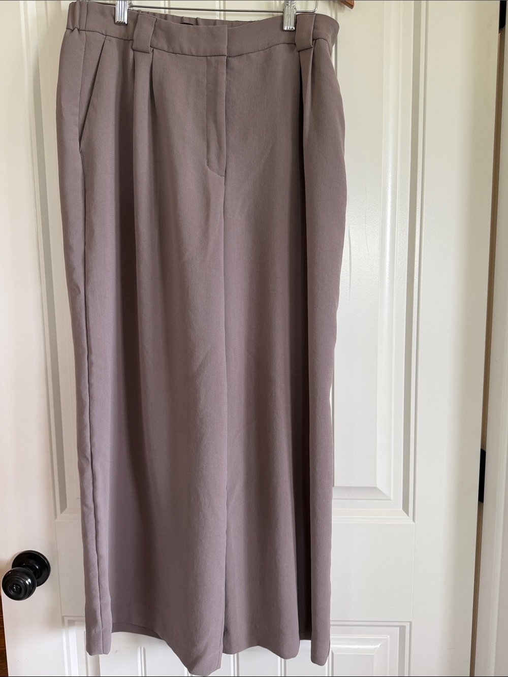 Express Wide-Leg Pants in Taupe